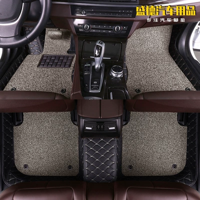 Modelə uyğun ayaqaltı Supplied from the Source Manufacturer, One-Piece - five-seat-car-mat-black-gold-thread-black-gray-double-layer