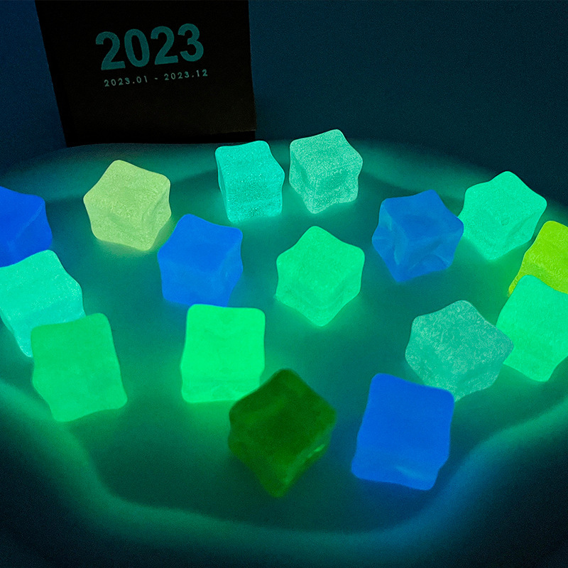 Luminous Multicolor Ice Block Transparent Ice Block Ice Broken Diamond DIY Handmade Jewelry Accessories Creative Ornaments Direct Batch