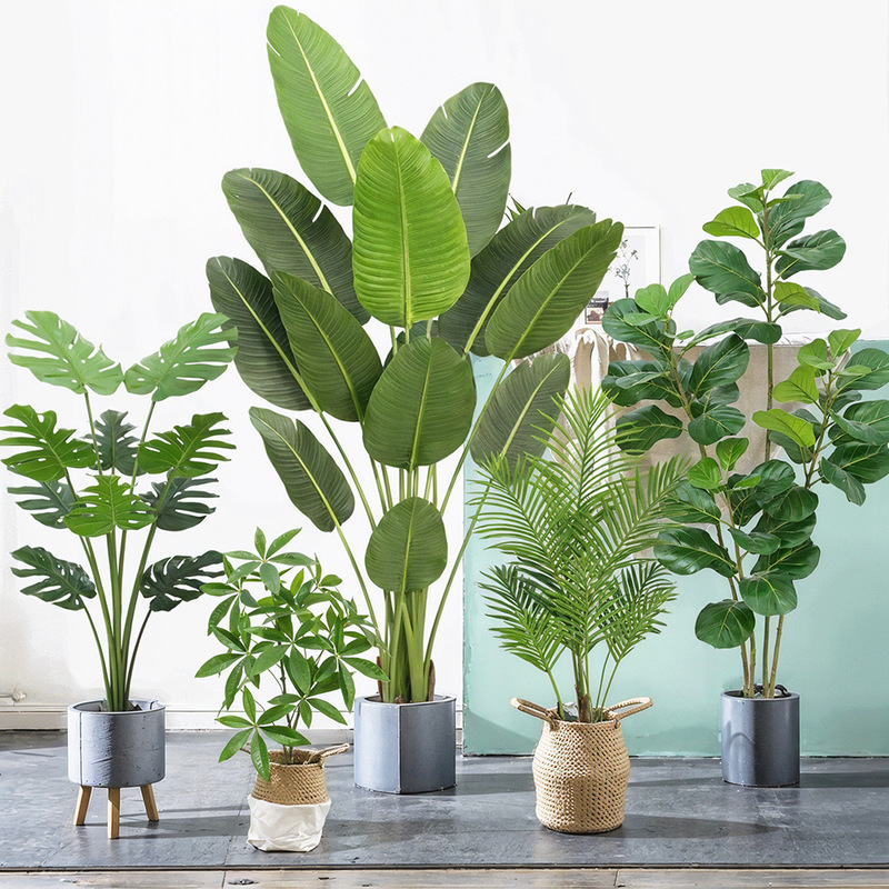 Large Scandinavian Simulated Plant Traveler Banana Internet Celebrity Fake Green Plant Potted Plant Wholesale Indoor Living Room Window Decoration Landscaping