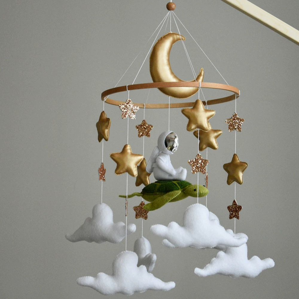 Детская кроватка Белл 0-декабря Детская прикроватная музыкальная вращающаяся погремушка Новорожденный подвесная ткань Успокаивающая игрушка