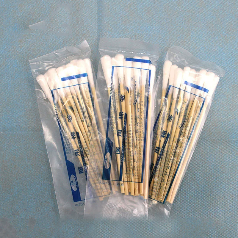 Recco Hospital использует гинекологические ватные палочки с одной головкой 8 см 10 см 10/20/50 одноразовые ватные палочки