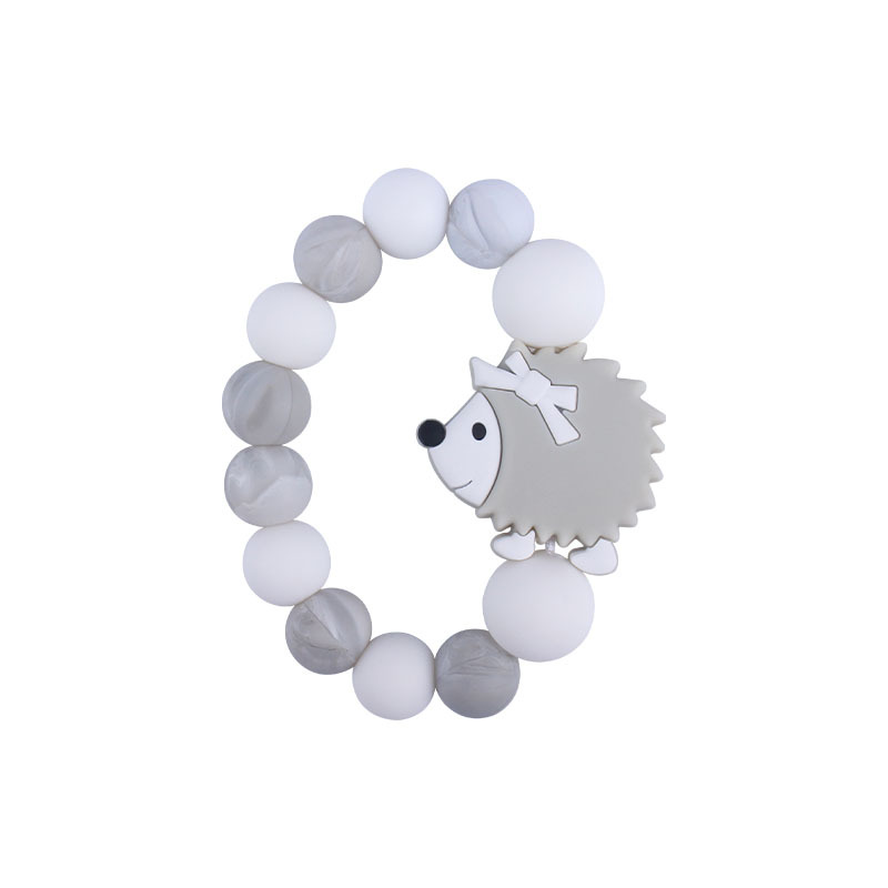 Nueva DIY creativo de dibujos animados juguetes de silicona suministros para bebés de dibujos animados animal erizo nube de silicona pulsera mordedor