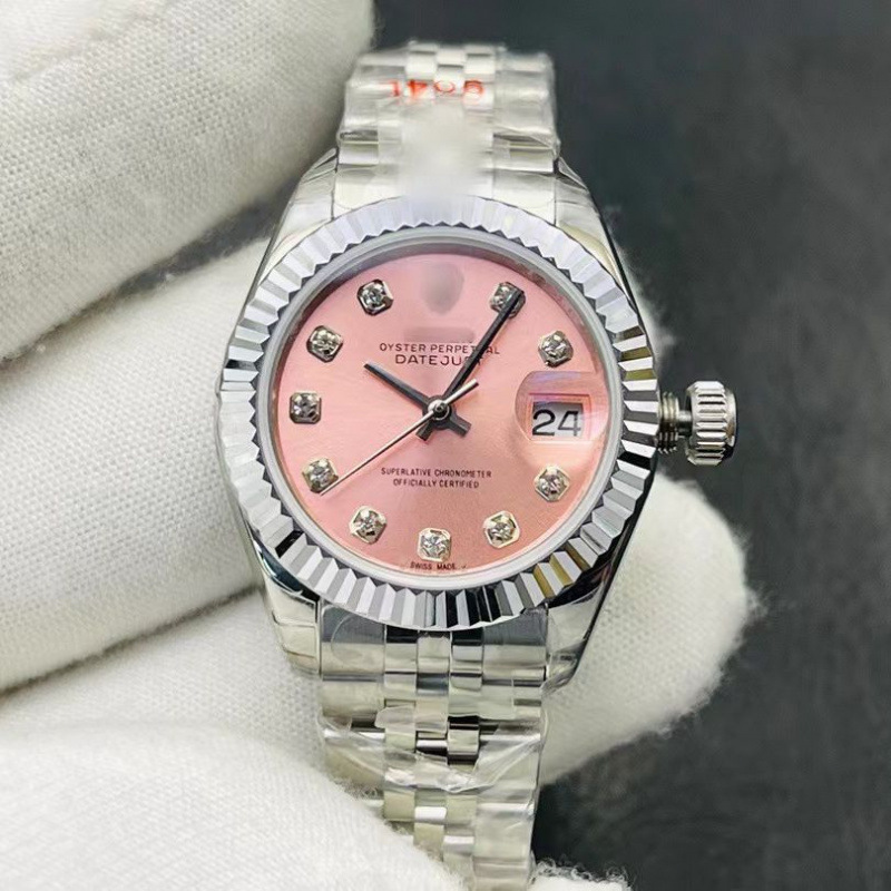 Laojia 31mm Datejust Series Fully Automatic Mechanical Fashion Women's Diamond Watch Stainless Steel Case Sapphire Glass