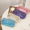 Japanese brand double-layer high quality pencil case, capacious stationery, storage bag