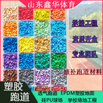 新国标透气跑道EPDM橡胶颗粒学校户外操场幼儿园彩色地面塑胶跑道