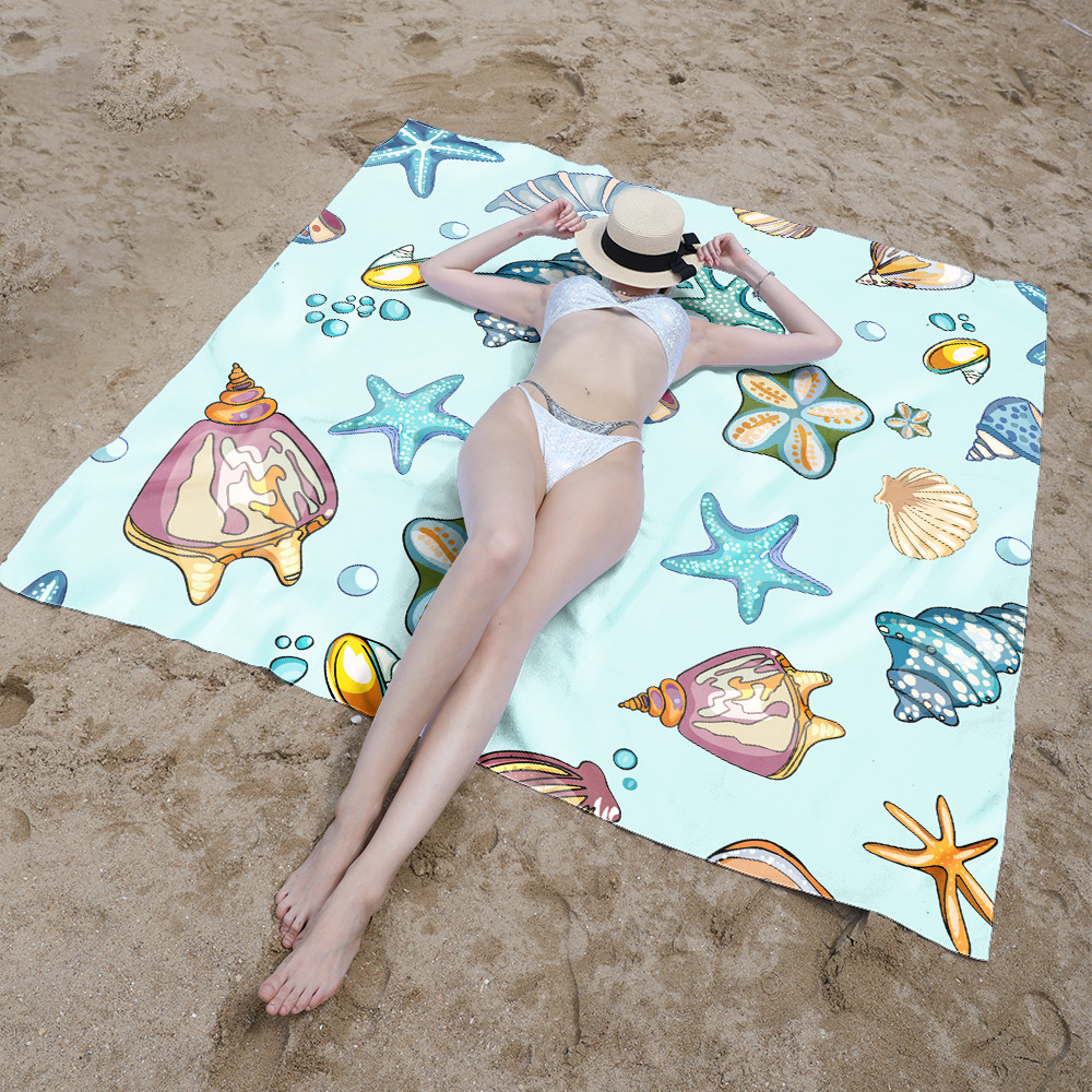 Tapete de picnic tapete ultrafino tapete impermeable y a prueba de arena tapete de playa portátil a prueba de humedad tapete de playa de impresión digital al aire libre