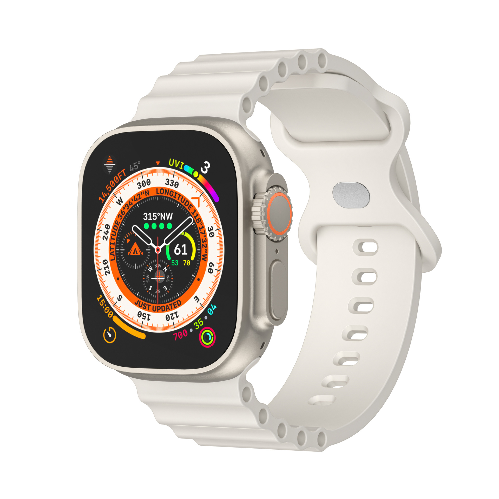 Nueva correa de reloj Apple adecuado para applewatch8 generación Ultra/4567 Marina hebilla correa de reloj de silicona