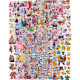 Cross-border Children's Cartoon Stickers Princess Sanrio Ice and Snow Ultraman Mickey Pikachu Dress-up Bubble Stickers