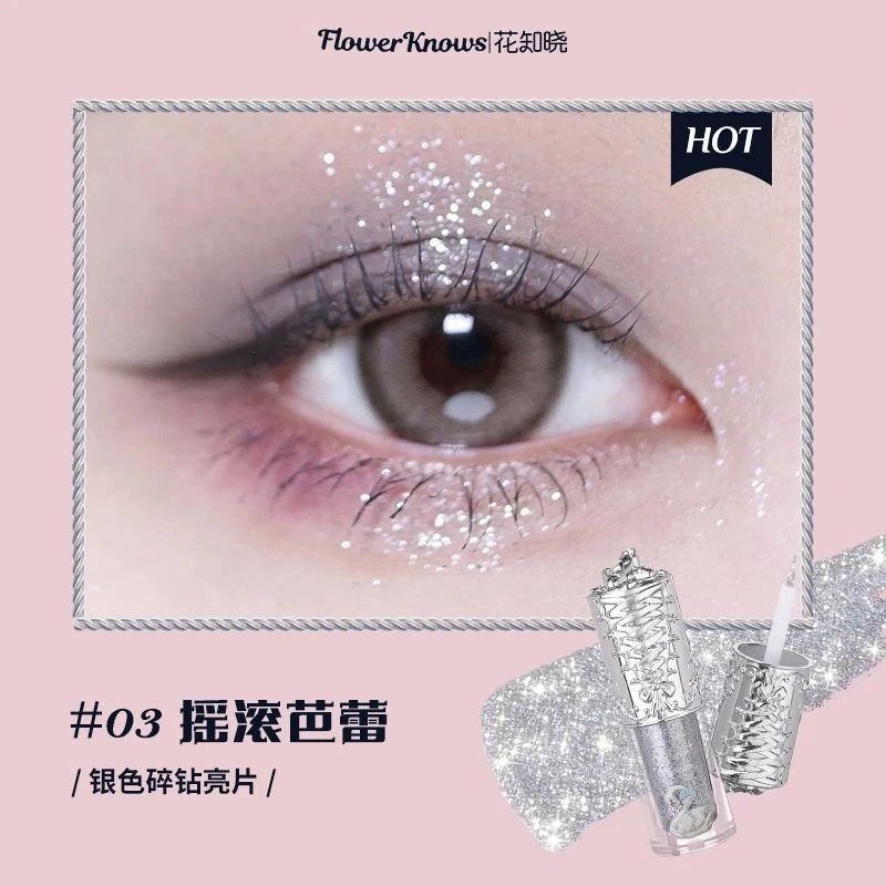 Палетка теней для век Flower Knows Swan Ballet Liquid Eye Shadow Pearly Fine Spark