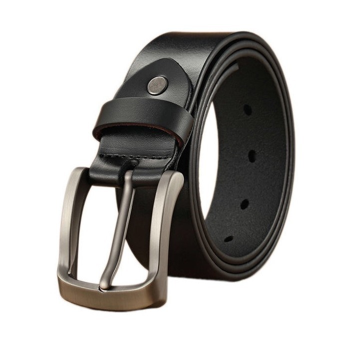 メンズレトロピンバックルレザーベルト、メンズベルト、男性用ベルト、牛革パンツベルト、一件代発