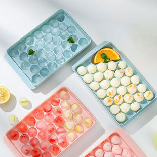 Ice Tray Summer Refrigerator Quick Freezer Ice Box Tool Cross-Border Household Homemade Spherical Ice Cube Mold with Lid
