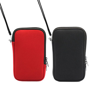 Ready-Made Diving Material Zipper Mobile Phone Protective Cover Portable Zipper Mobile Phone Case with Neck Rope Mobile Phone Storage Bag