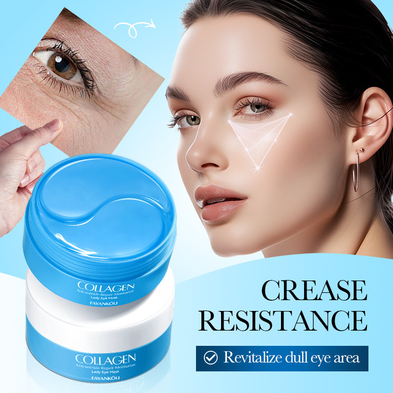 Full English Eye Mask Fayankou Collagen Anti-Wrinkle Moisturizing Lady Eye Mask Eye Mask Cross-Border Wholesale