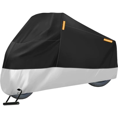 Car clothing Scooter Cover, Reflective Full Vehicle Cover - s-black-on-top-and-silver-on-bottom-4-reflective-strips