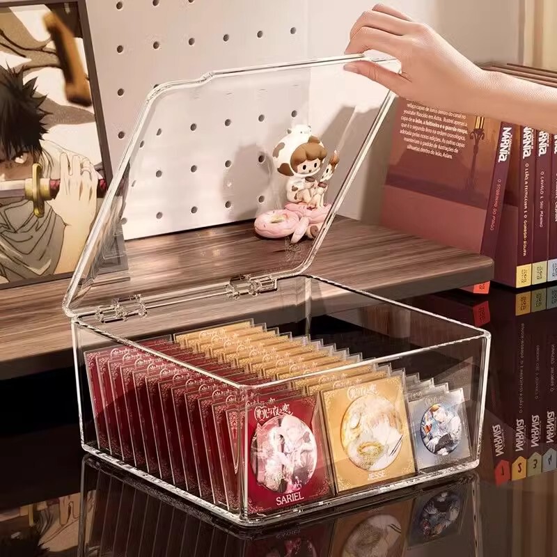 アクリル透明バー収納ケースデスクトップカバー防塵周辺谷子バッジアニメ大容量展示ケース|undefined