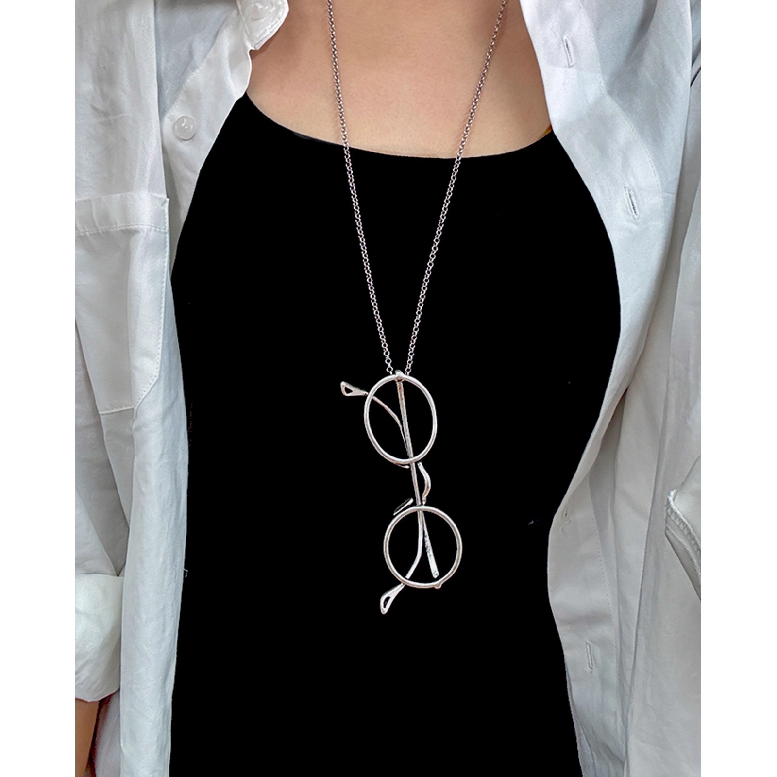 Retro glasses, pendant, necklace, strap, accessory