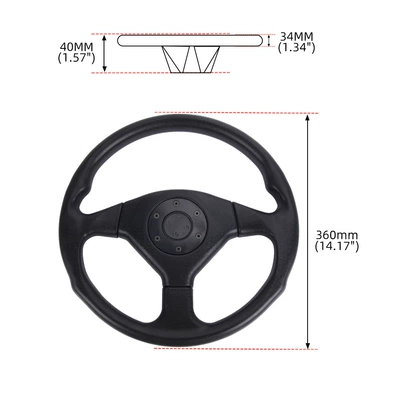 14inch Pu Competitive Go-Kart – Steering wheel