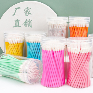 100 pts/bottle disposable lip brush color makeup brush mousse brush cotton swab deep cleaning stick eyelashes makeup tools