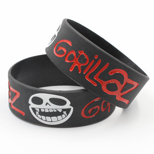 Wide Silicone Bracelet GORILLAZ Bracelet UK Virtual Band Bracelet HIPHOP Color Bracelet