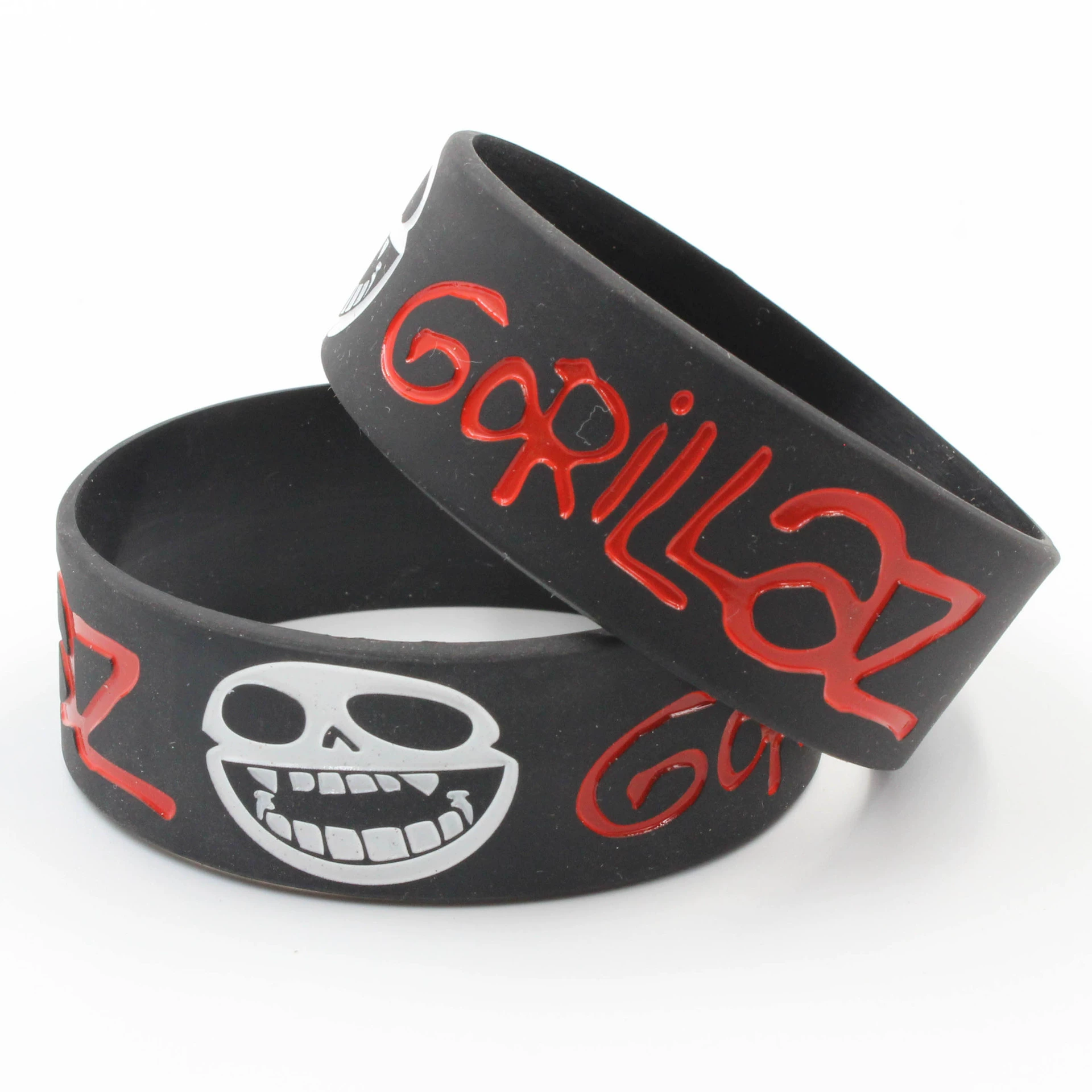 Широкий силиконовый браслет Браслет GORILLAZ Великобритания Виртуальный браслет HIPHOP Цвет Браслет