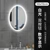 Intelligent oval -shaped LED bathroom mirror toilet anti -fog toilet toilet wall -mounted makeup with light touch screen