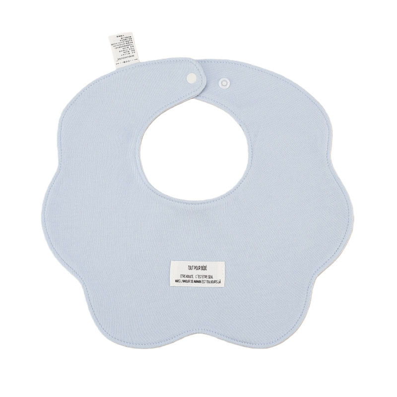 Babero Impermeable en Forma de Pétalo para Bebés de Algodón