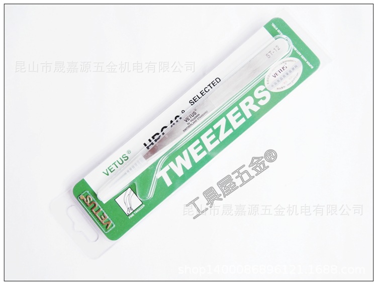 原装正品维特斯VETUS 高密度防酸腐蚀镊子夹子 尖头镊子 ST-12