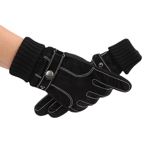 New men's winter ski gloves outdoor cycling bicycle motorcycle leather gloves warm and velvet thickened anti-slip