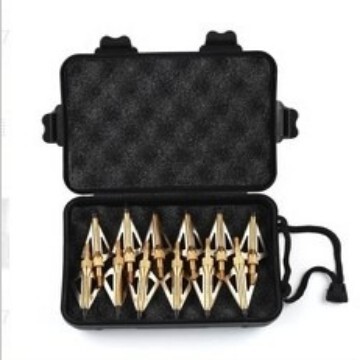 厂家批发弓箭箭头 射箭器材箭杆配件100/125格令翡翠箭头