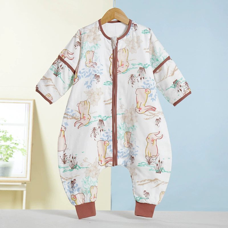 AiShiMiao Antibacterial Summer Cartoon Cotton Gauze Thin Baby Sleeping Bag