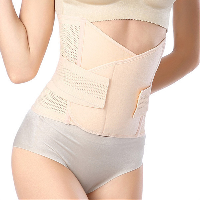 Faja Abdominal Posparto de Nylon Ajustable con Varillas para Uso Posoperatorio