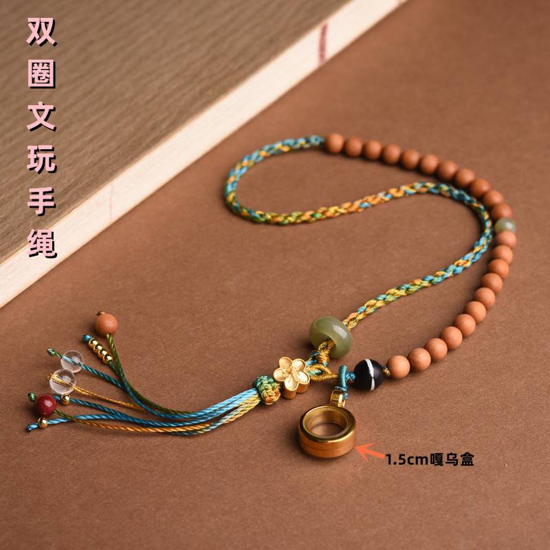 2024 Dragon year new laodan Wenwan bracelet hand-woven Hetian jade bracelet female Xizang style gawu box thangka