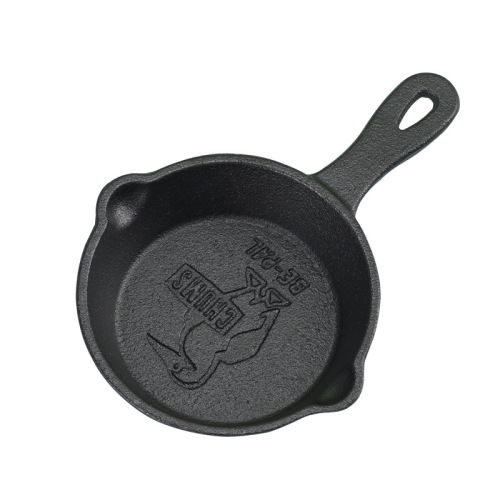 Small happiness cast iron pan, oil dipping small pan, stir-frying oil pan, oil splashing pan, mini hot oil small pan, bird-shaped egg pan, flat pan