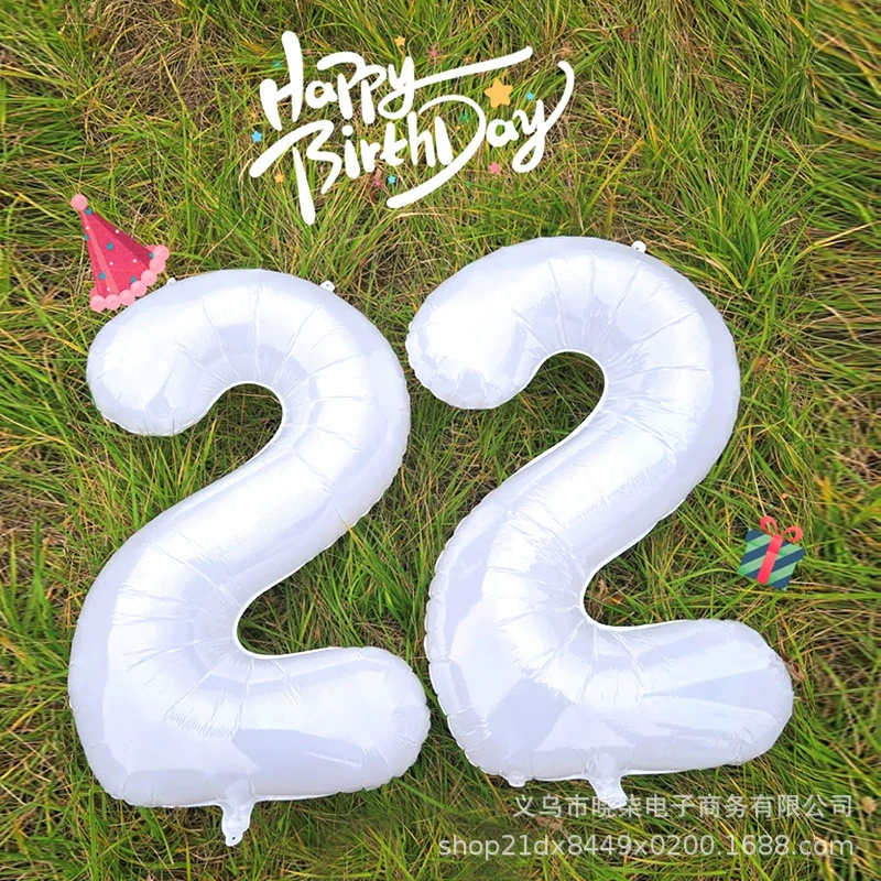 Трансграничный Новый 40-дюймовый вариант для США молочно-белый цифровой воздушный шар украшение для дня рождения 40-дюймовый цифровой воздушный шар оптом