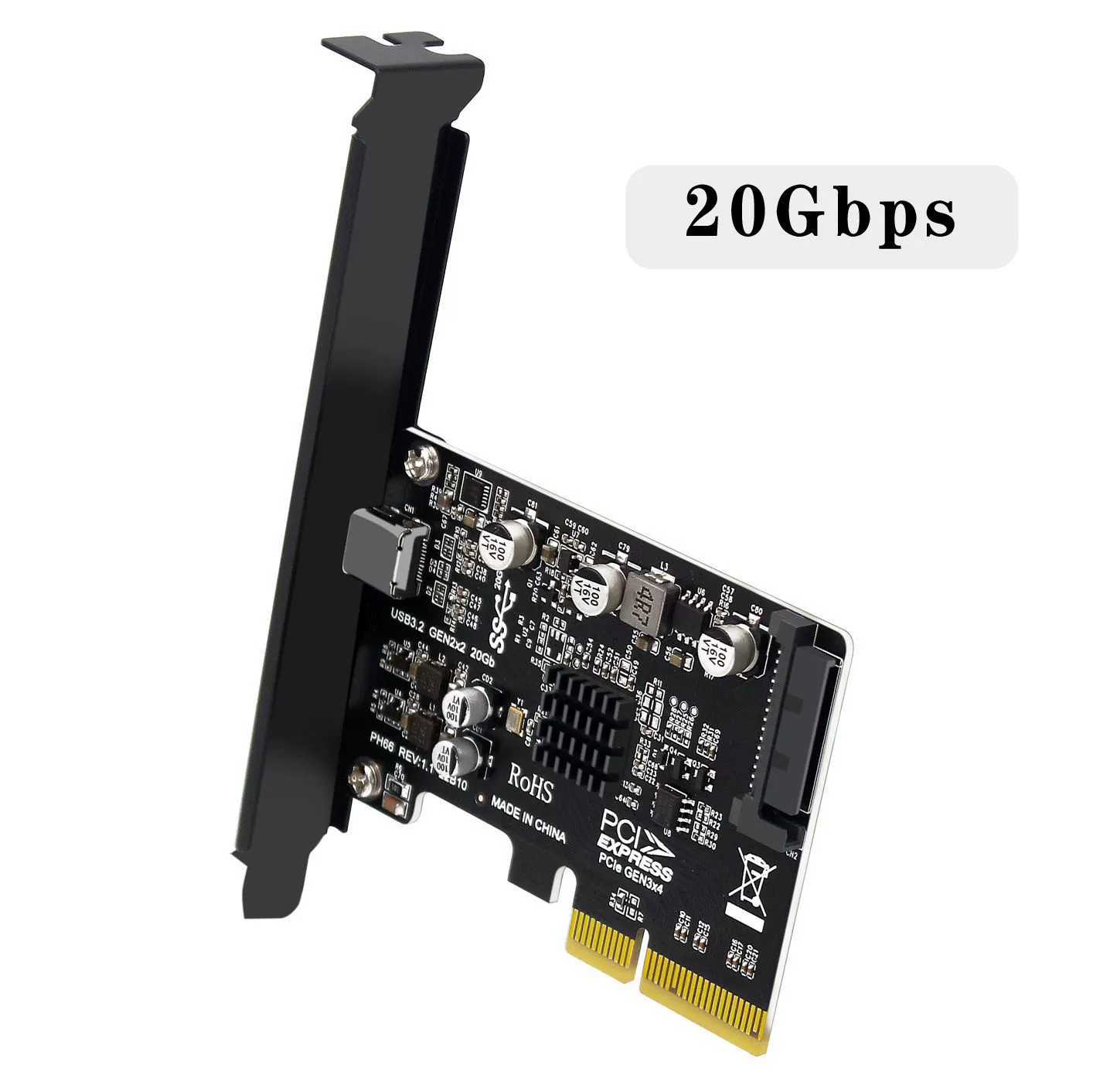 PTYPEC USB3.2Gen2 × 2 20Gbps -free extension transfer card ASM3242