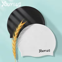 Новая Стильная шапочка для плавания, Женская защита головы и ушей, длинные волосы, Женская водоотталкивающая силиконовая Мужская большая эластичная шапочка для плавания