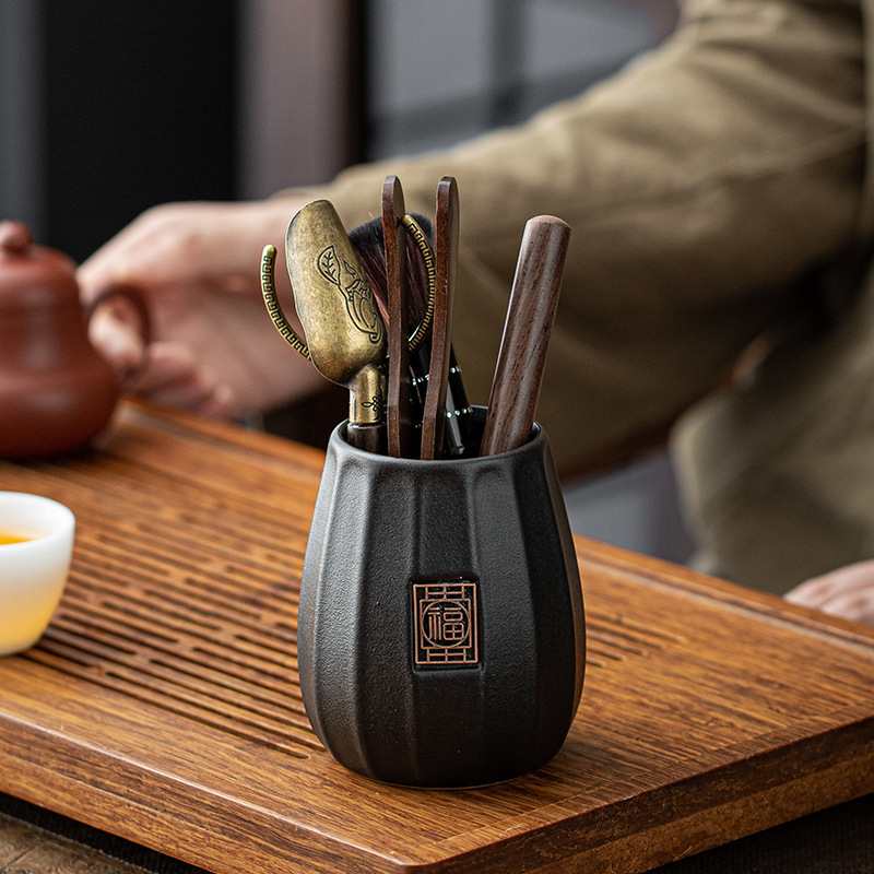 黑檀木茶道六君子套装功夫茶具配件大全6君子茶夹养壶笔泡茶用具|undefined