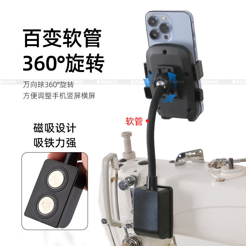 防震ダブル磁気携帯電話スタンド自動クランプ自由に360度回転ミシン汎用携帯電話クリップを調節する|undefined