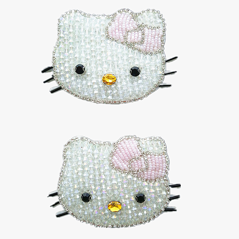 Hello Kitty, бусины цвета фуксии, оптом