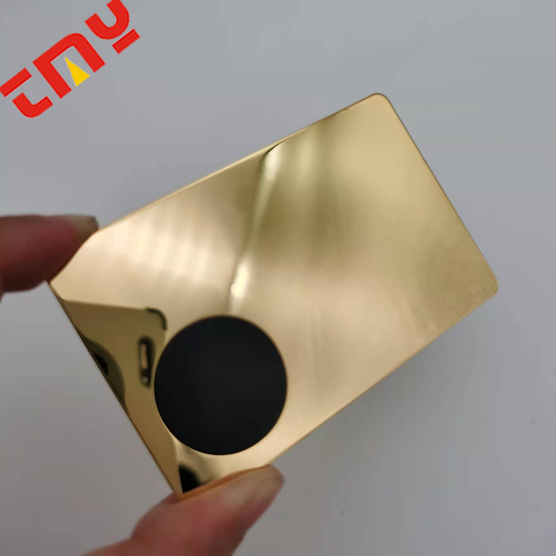 Зеркальное NFC Sensor Chip Card Card из нержавеющей стали.