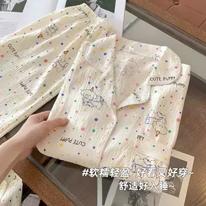 Hundreds of Styles [Factory Direct Sales] Pajamas for Women Spring and Autum Long-Sleeved Pants Cartoon Cloud Cotton Girls Student Home Clothes