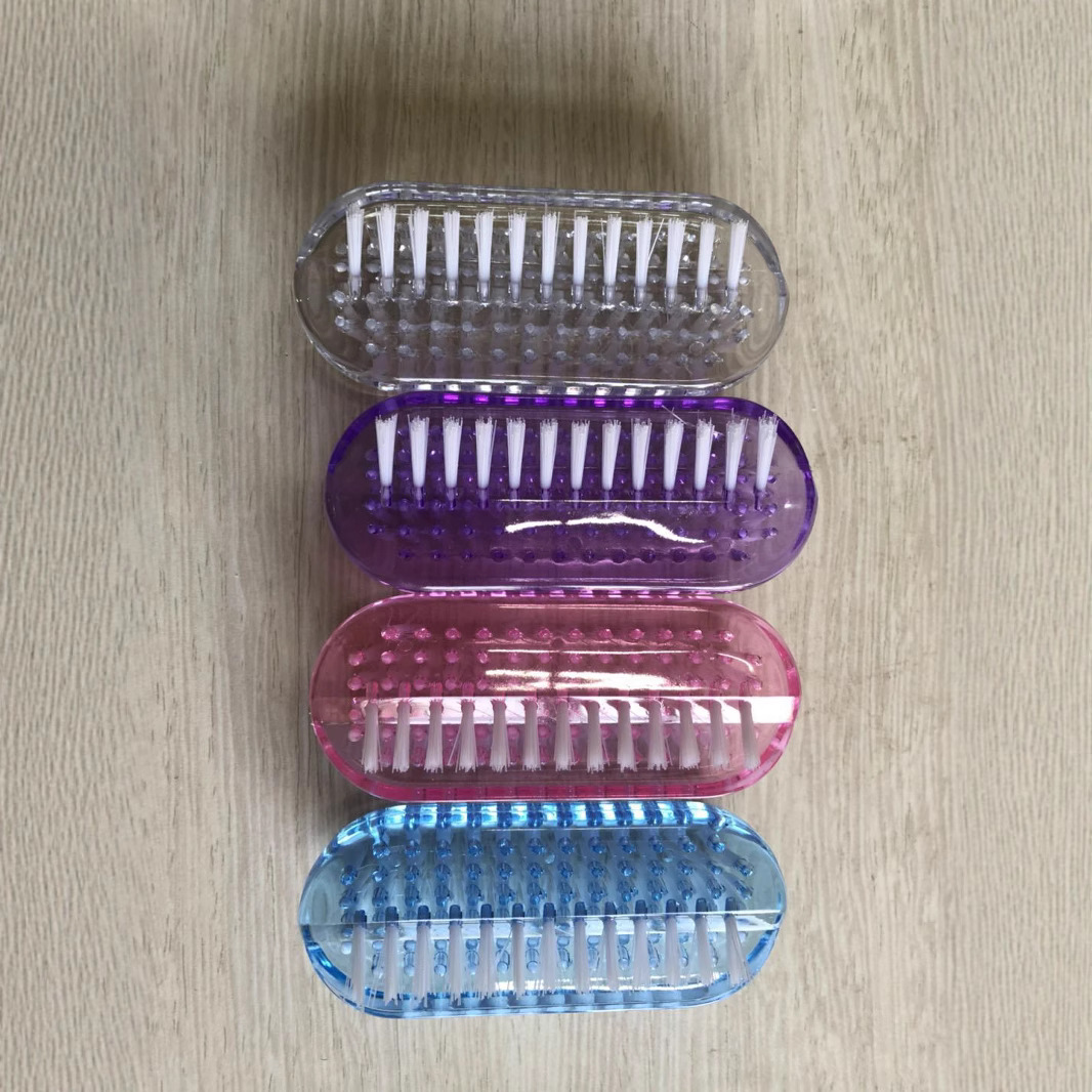 Cepillo de Limpieza para Uñas de Plástico Limpiador de Polvo de Manicura