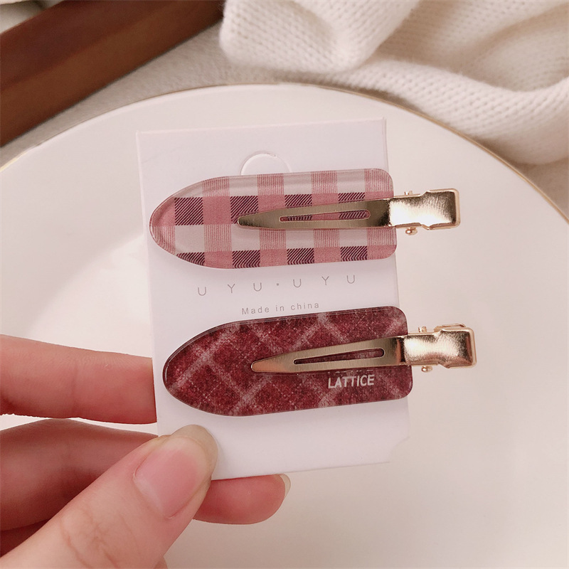 Retro francés simple clip de cabello maquillaje sin marcas clip de borde femenino de alta calidad clip de cabello lateral rompe temperamento clip de frisa adornamiento