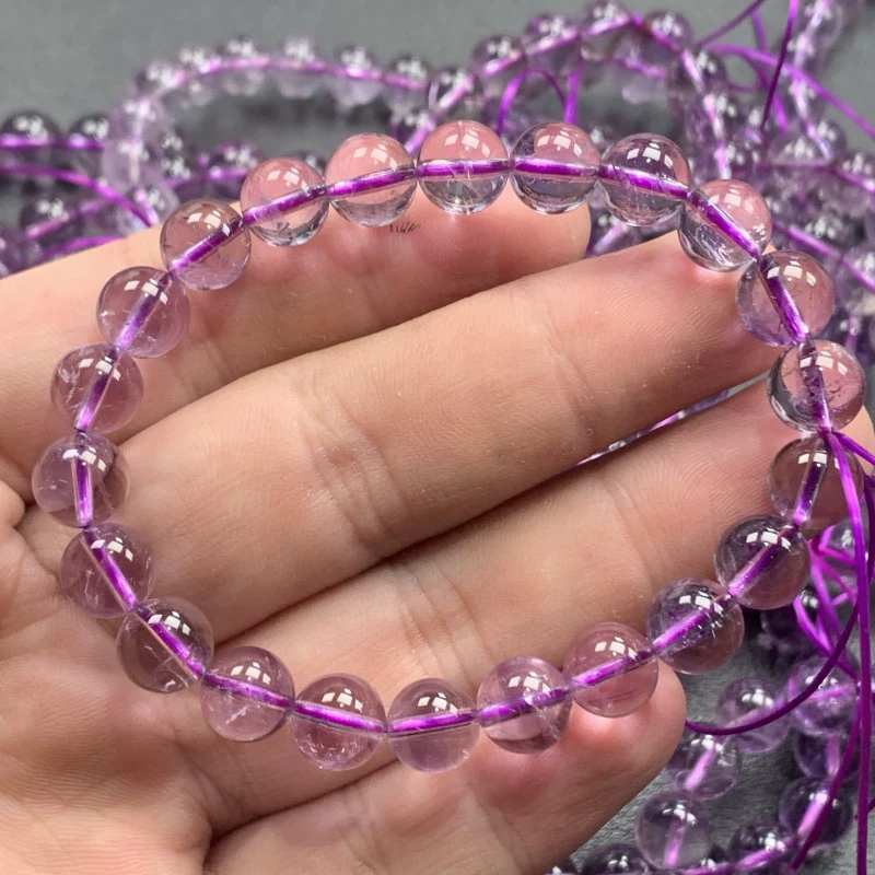 Натуральный бразильский фиолетовый браслет Asse Assestle, высокочастотный браслет с радужными хлопьями и аметистом, оптовая продажа