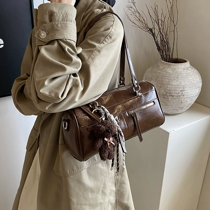 Retro pillow, capacious shoulder bag, handheld underarm bag