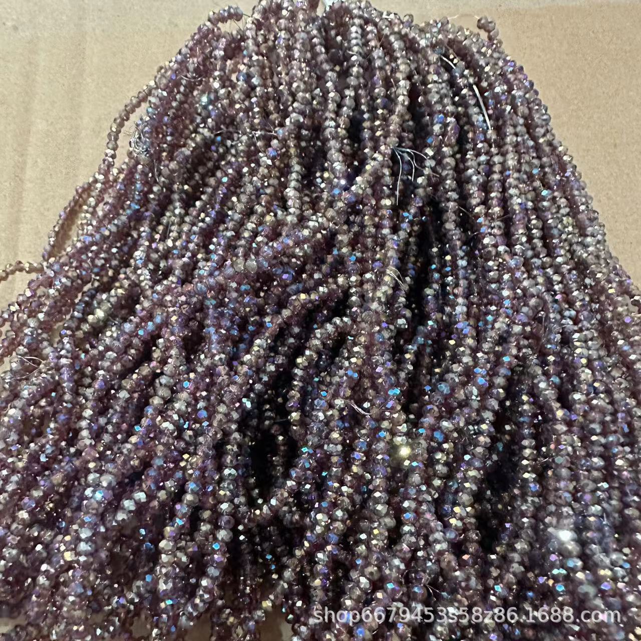 Cuentas planas de 1MM para ruedas de cuentas, cuentas de porcelana AB de alta temperatura, coloridas, transparentes, iridiscentes, facetadas, para pendientes, pulseras, espaciadores y micro cuentas.