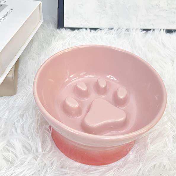 亚马逊防噎猫碗陶瓷猫咪碗猫盆猫饭碗猫粮碗宠物用品宠物碗防打翻|undefined