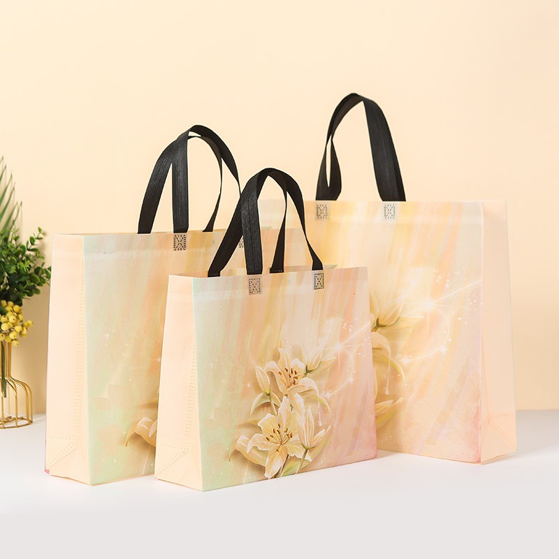 Tienda de ropa para mujeres a medida, centro comercial, tienda de ropa, bolsa de mano de compras, prensa en caliente, publicidad, bolsa no tejida laminada, personalización