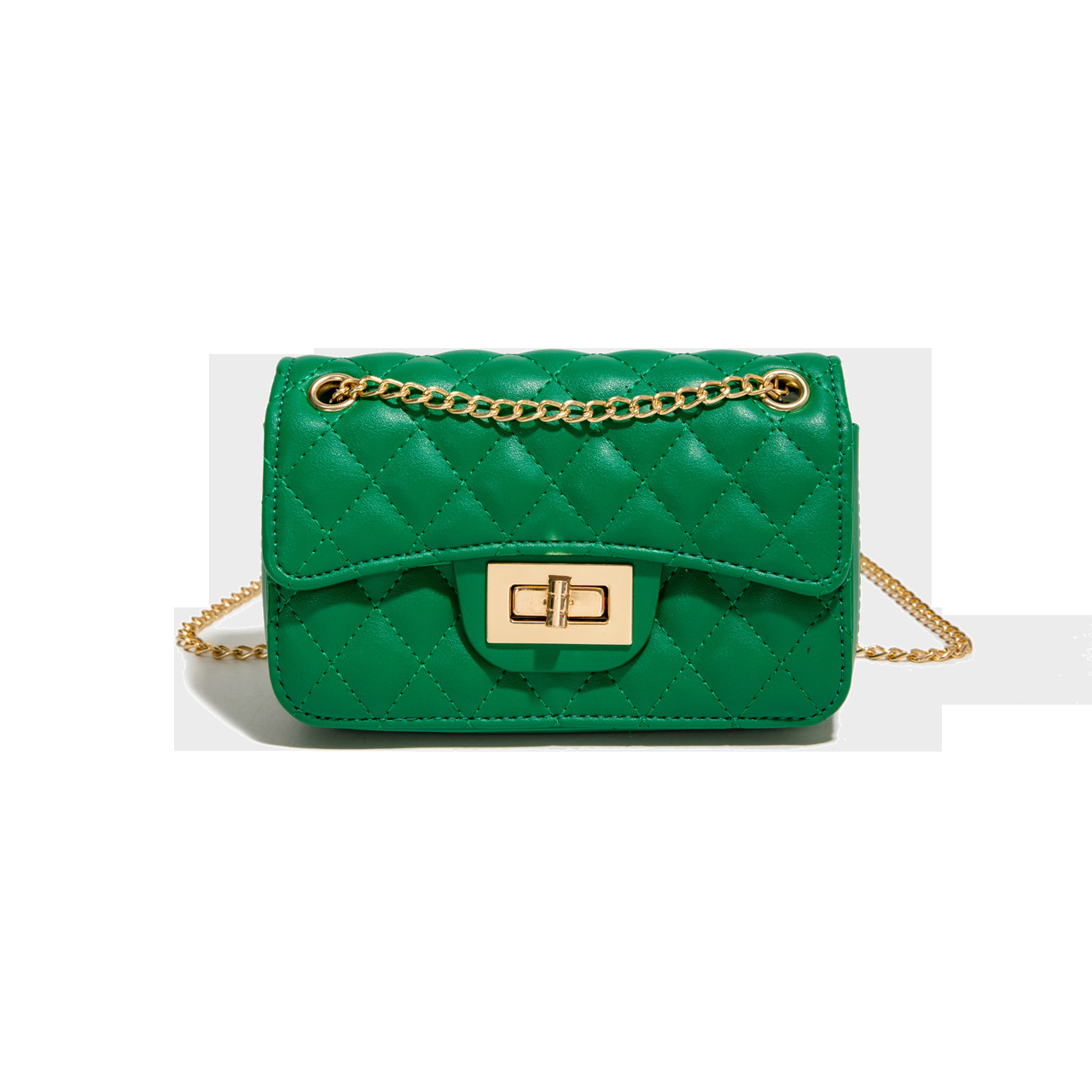 Bolsos para mujer 2025 nuevo estilo de moda versión coreana de la bolsa de cadena de rombos pequeño estilo fragante bolso diagonal de un solo hombro bolso femenino todo fósforo pequeño bolso cuadrado