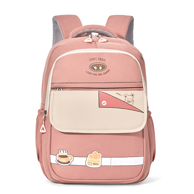 Mochila de estudiantes de primaria de gran capacidad, mochila para niños, mochila de hombros respirada, mochila de niñas resistente al desgaste.